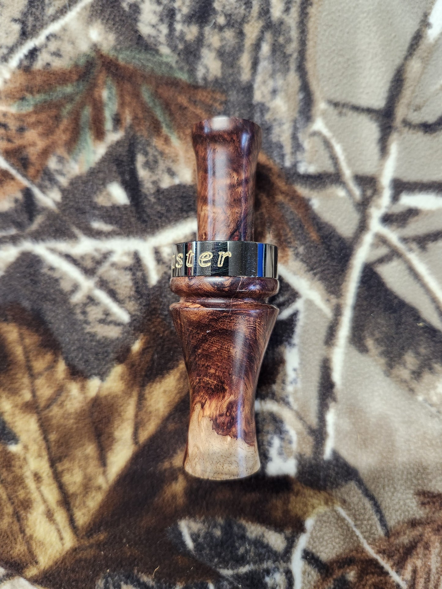 Honduran rose wood burl teal and wood duck call