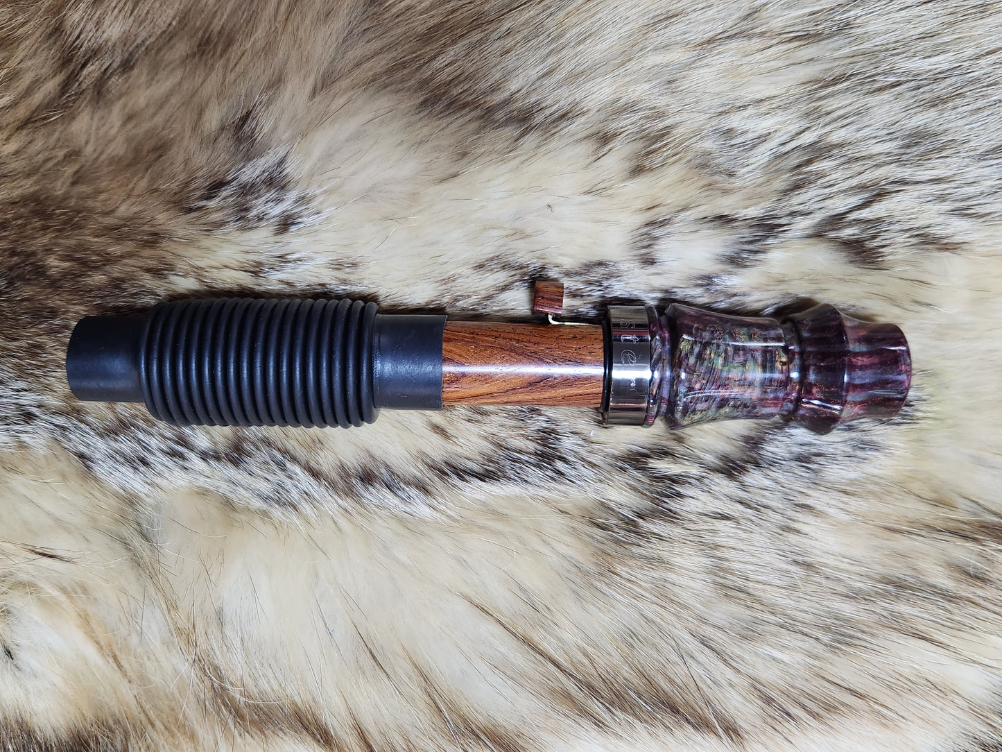 Dyed black ash burl adustable deer grunt call