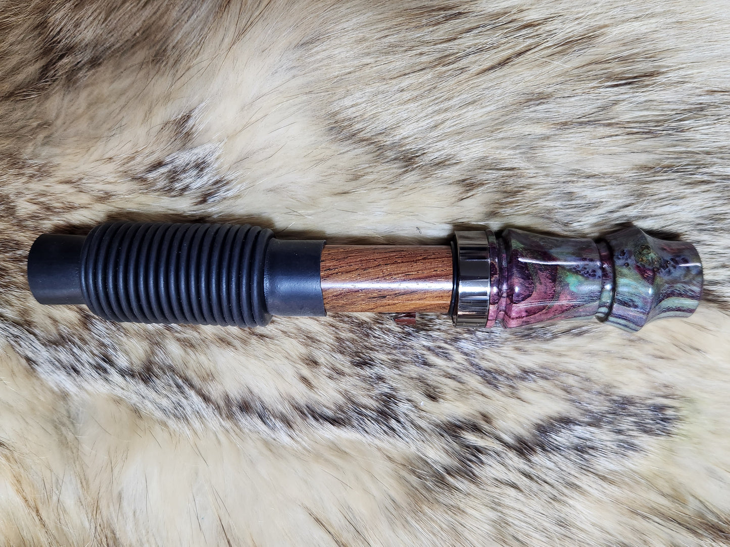 Dyed black ash burl adustable deer grunt call
