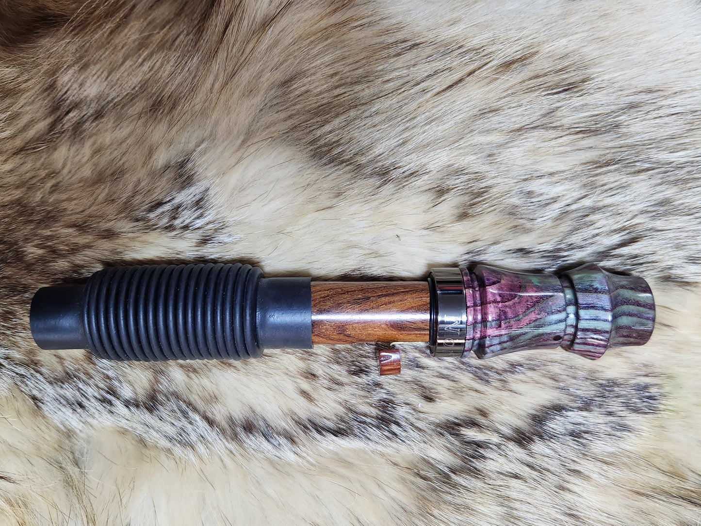 Dyed black ash burl adustable deer grunt call