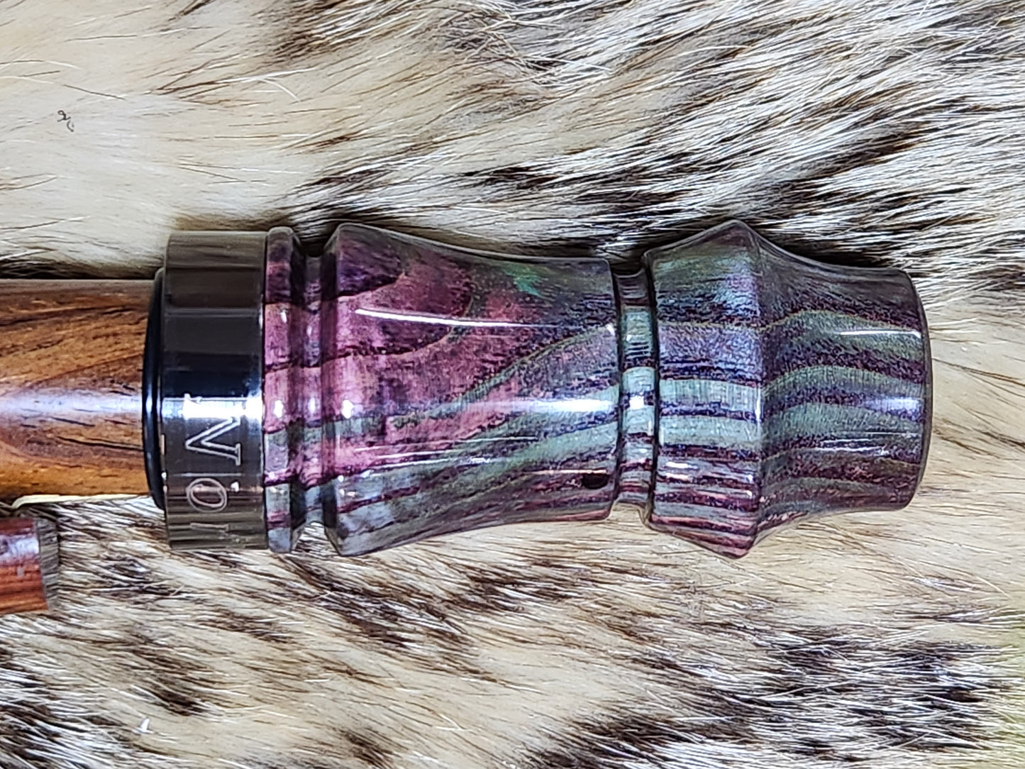 Dyed black ash burl adustable deer grunt call