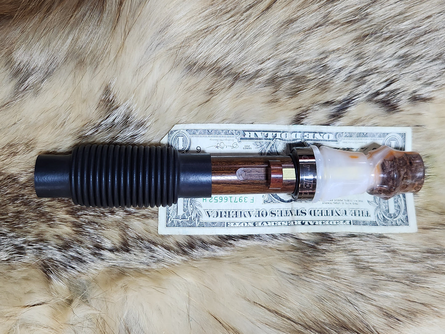 Black ash burl hybrid adjustable grunt call
