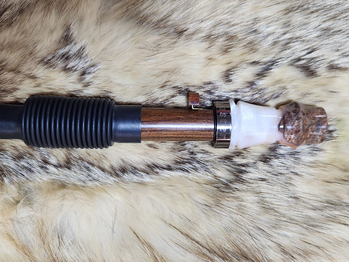 Black ash burl hybrid adjustable grunt call