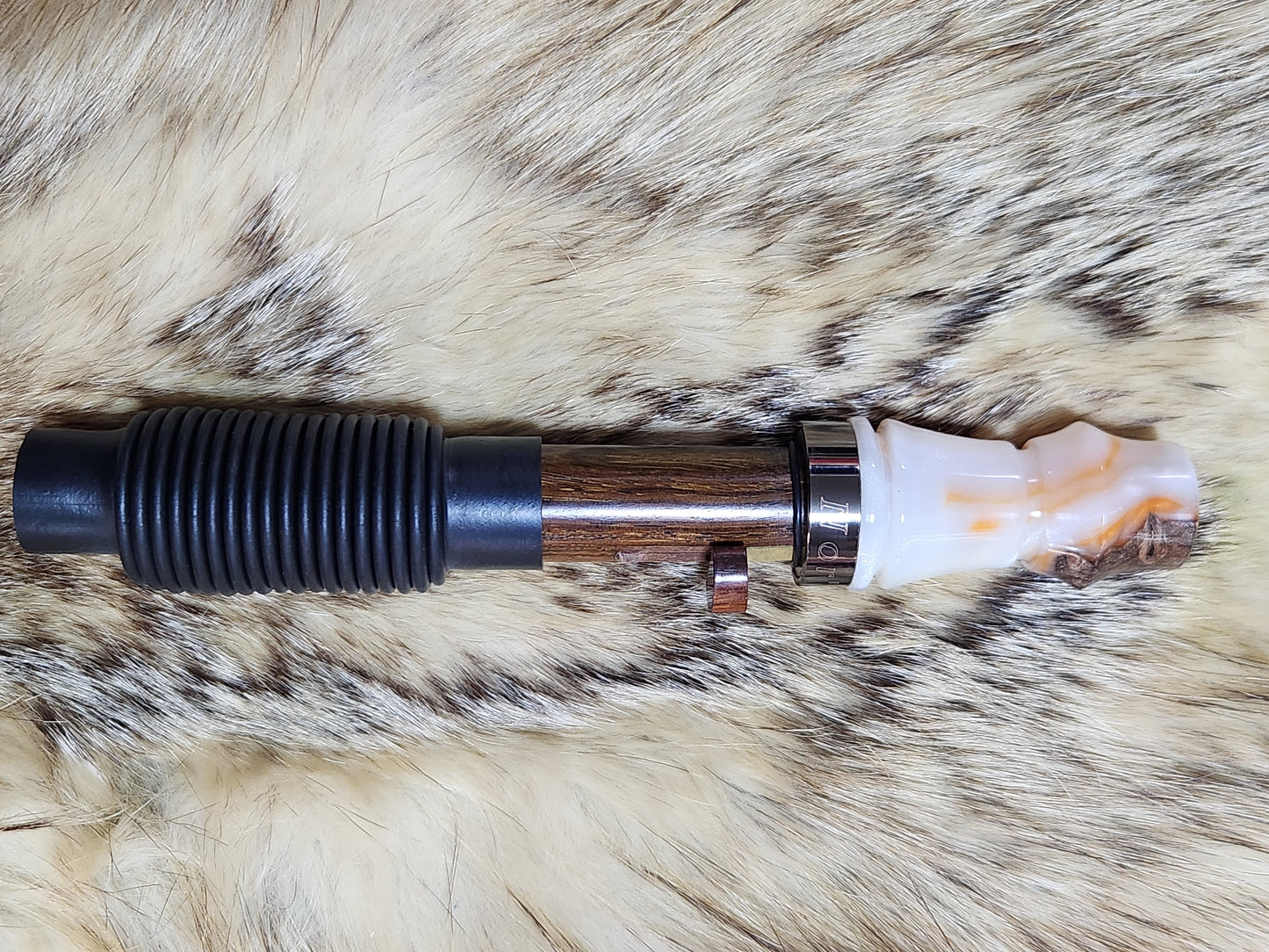 Black ash burl hybrid adjustable grunt call