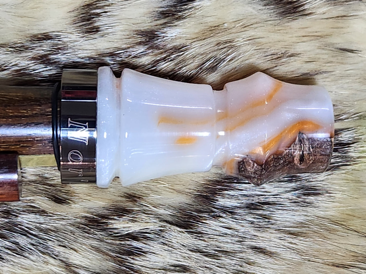Black ash burl hybrid adjustable grunt call