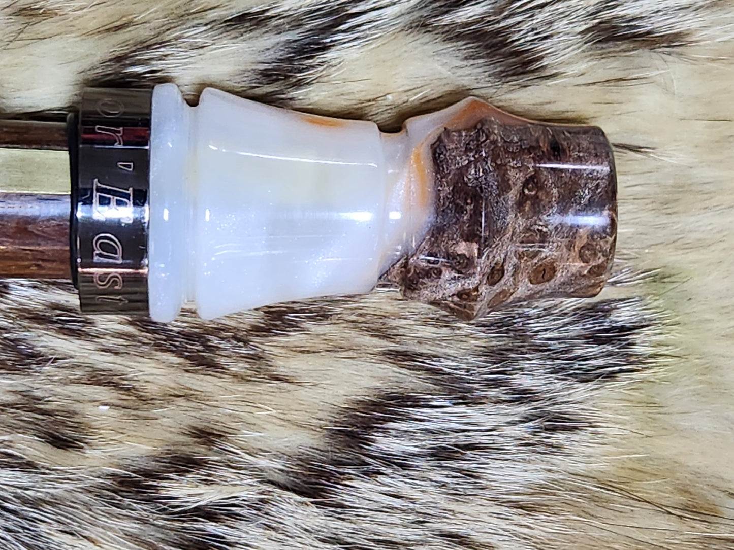 Black ash burl hybrid adjustable grunt call