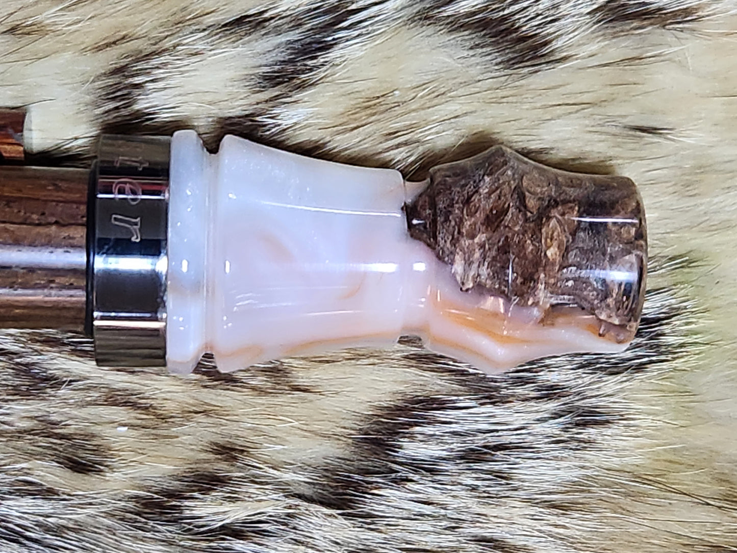 Black ash burl hybrid adjustable grunt call