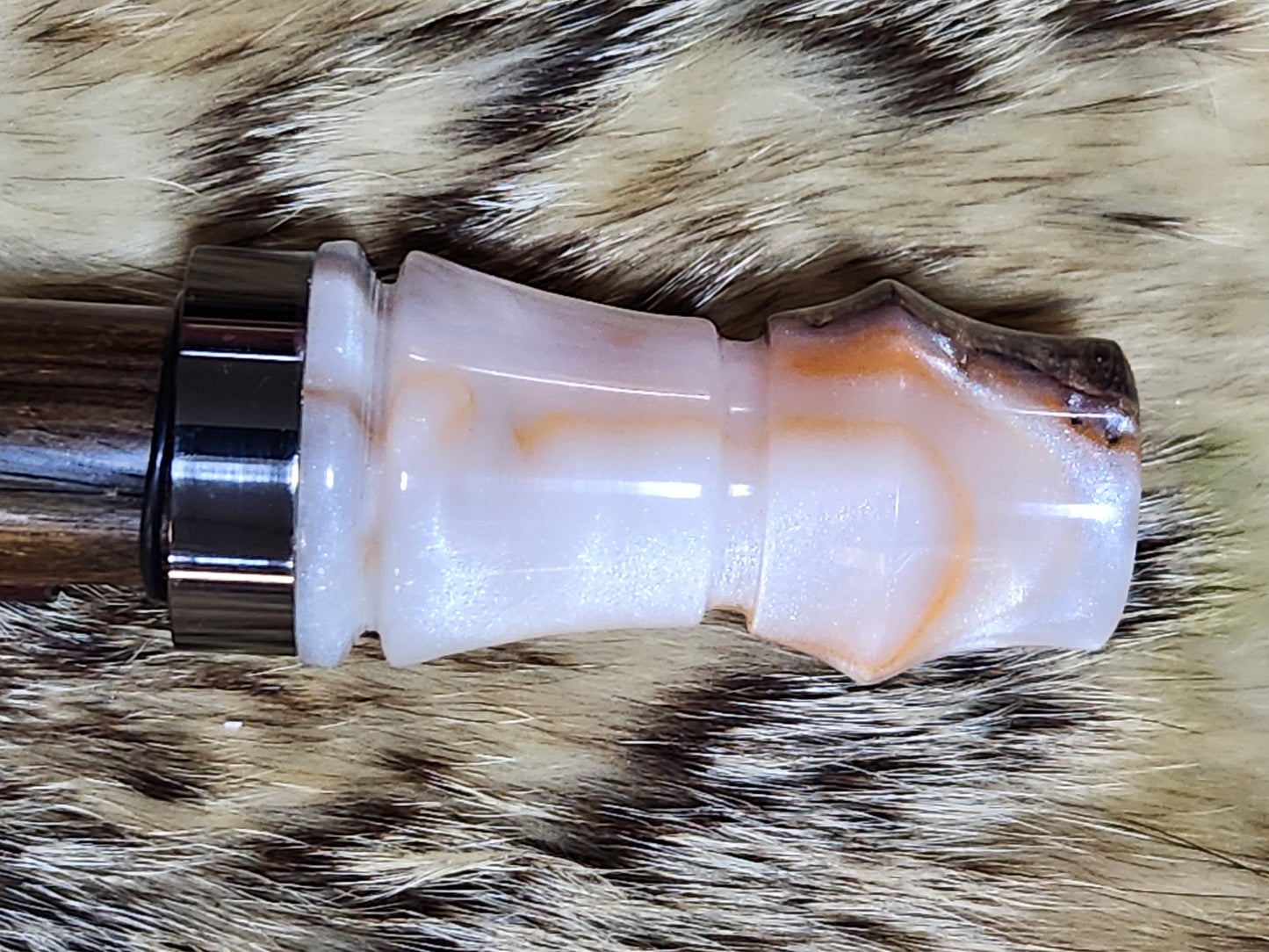 Black ash burl hybrid adjustable grunt call