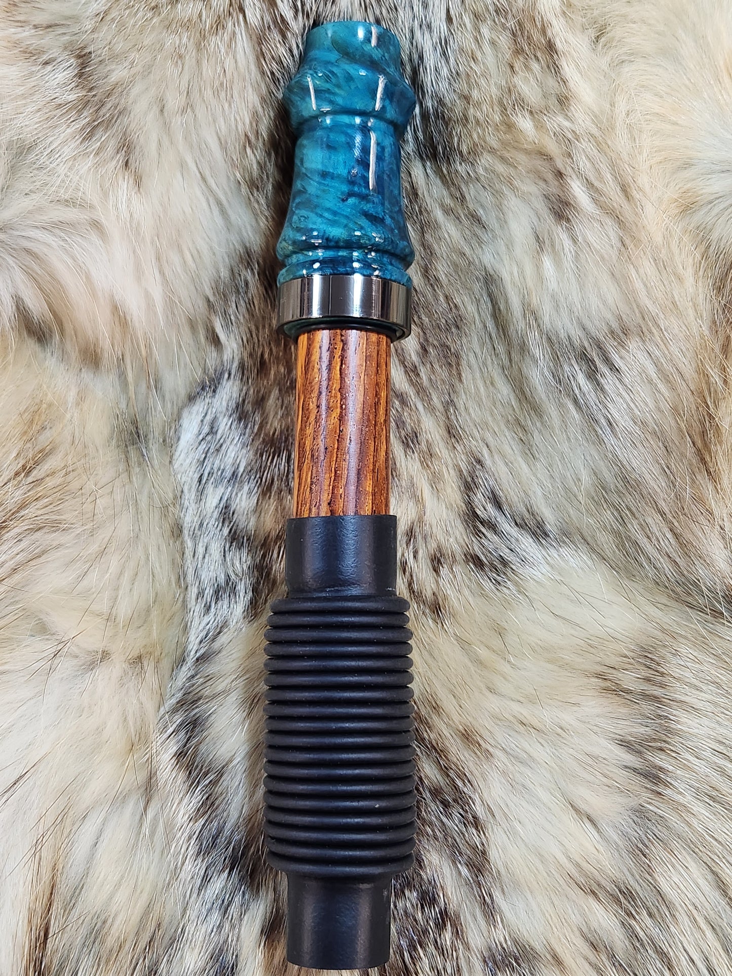Dyed amboyna burl wood adjustable deer grunt call