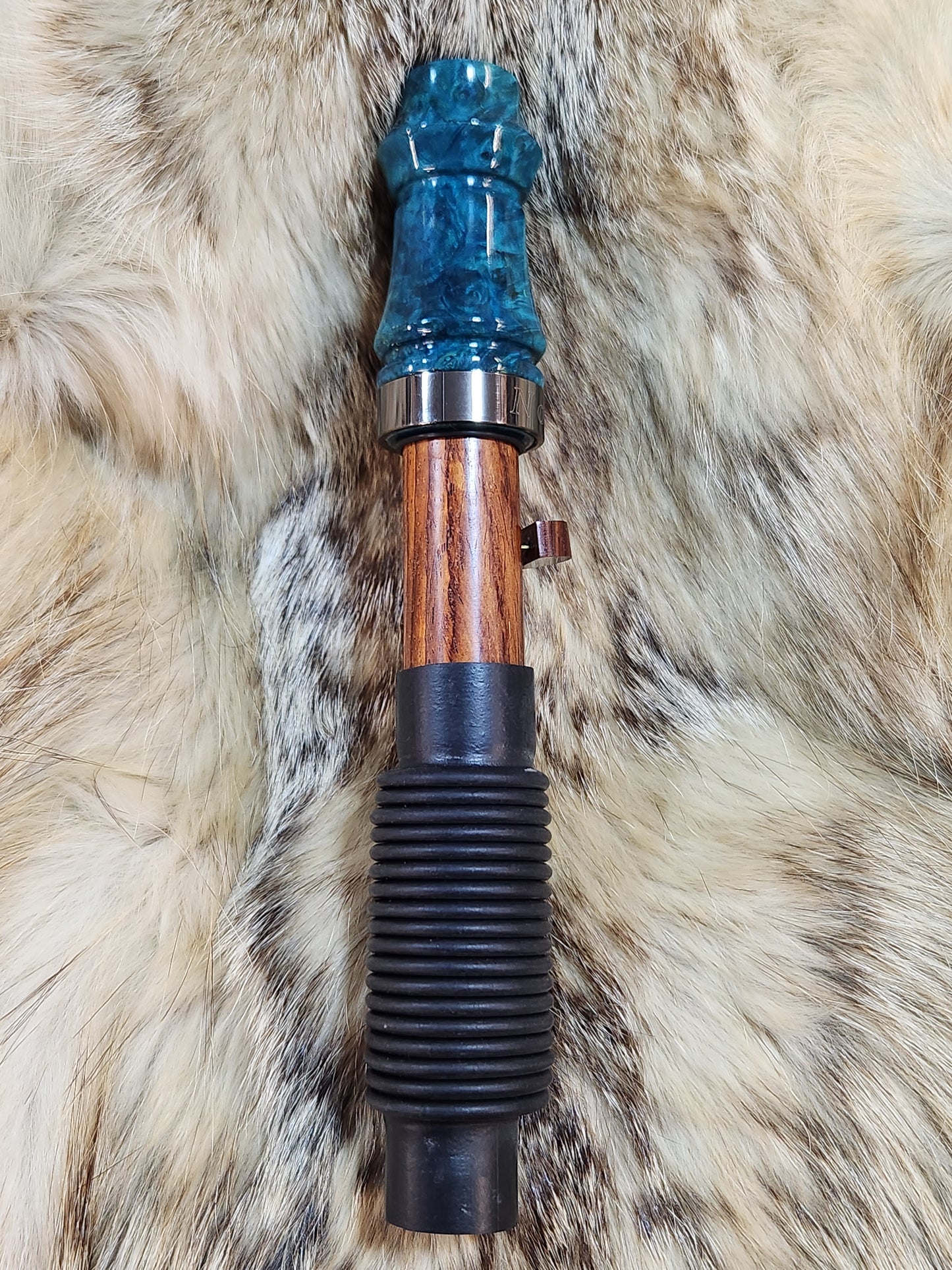Dyed amboyna burl wood adjustable deer grunt call