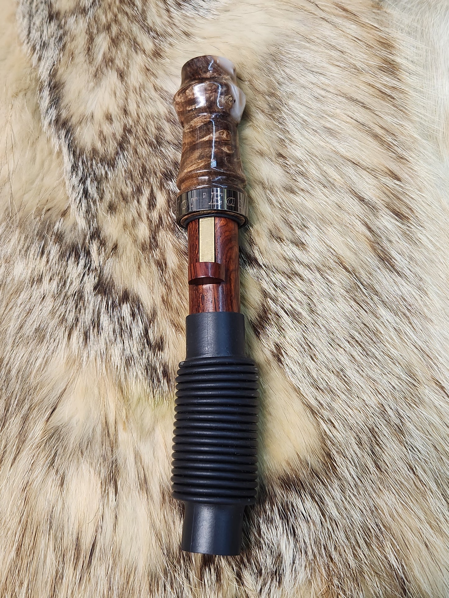 Amboyna burl wood adjustable deer grunt call