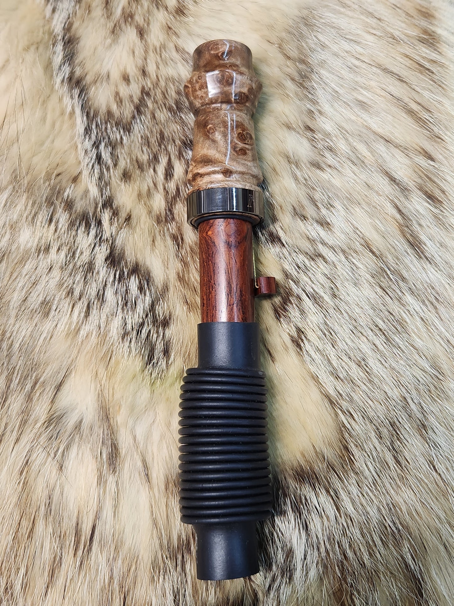 Amboyna burl wood adjustable deer grunt call