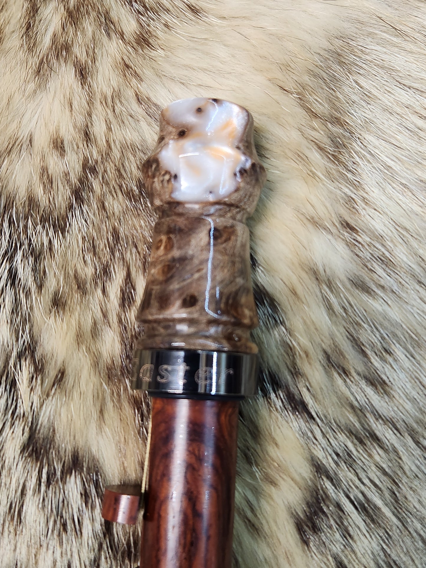 Amboyna burl wood adjustable deer grunt call