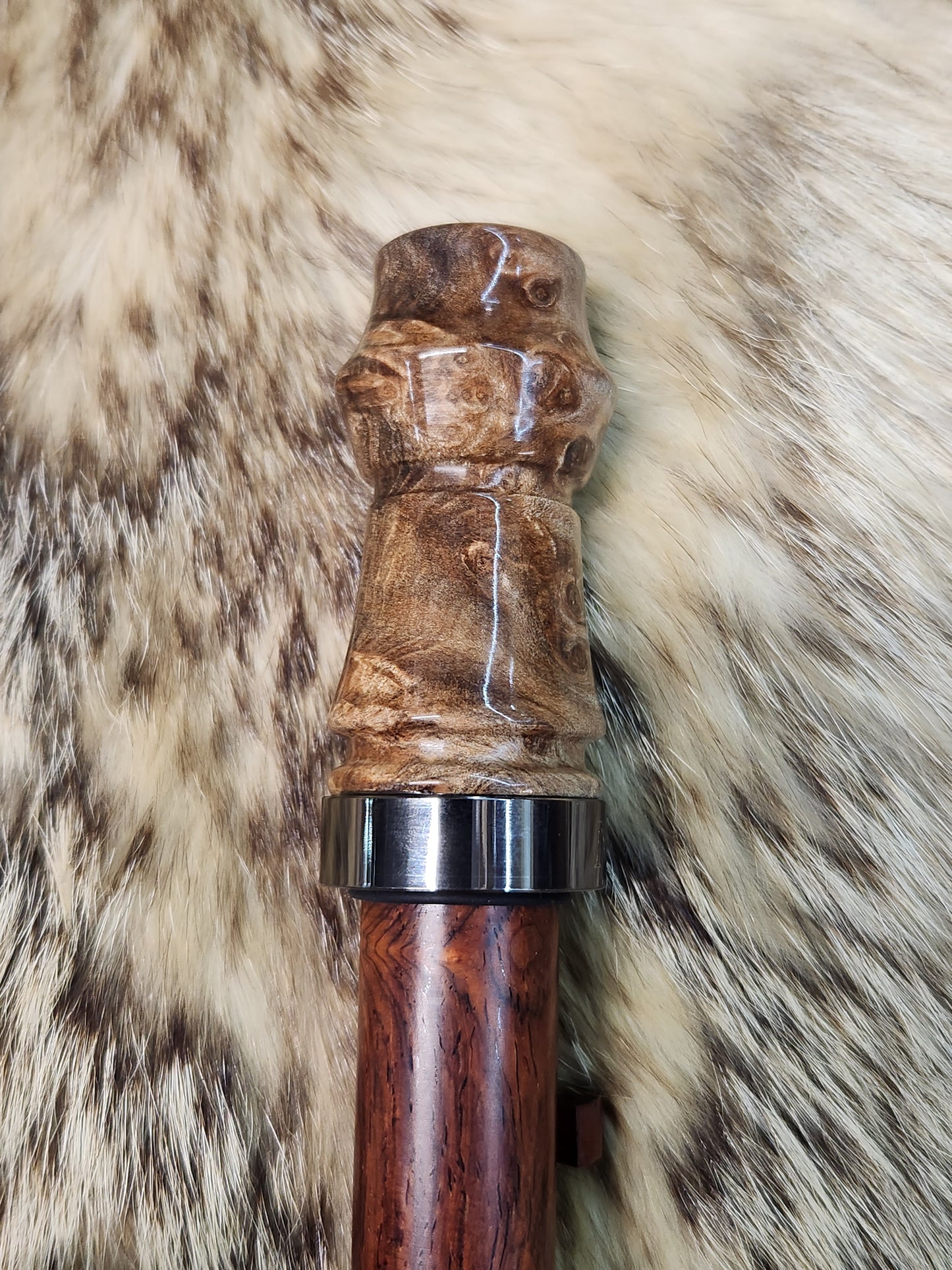Amboyna burl wood adjustable deer grunt call