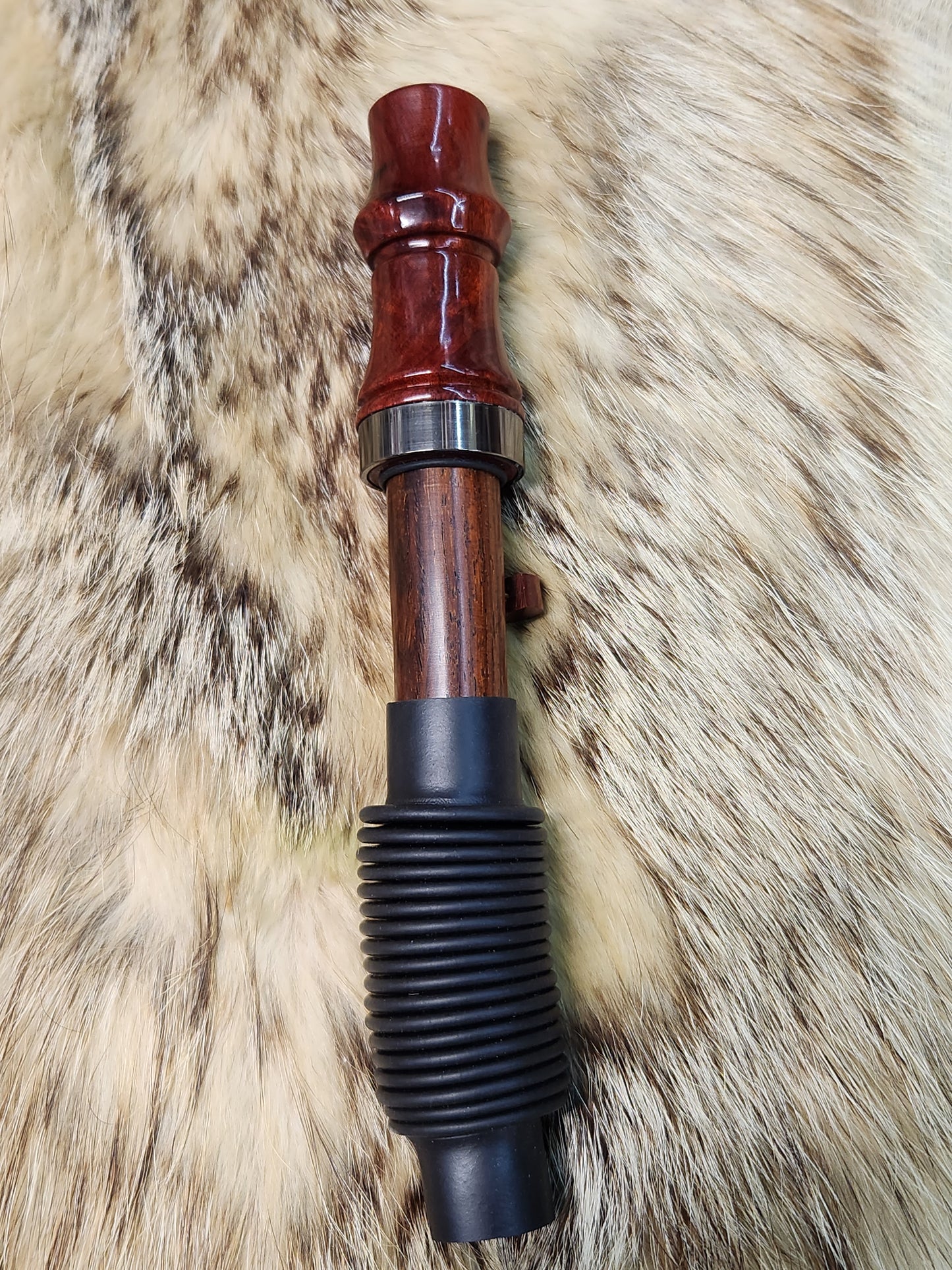 Blood wood burl adjustable deer grunt call