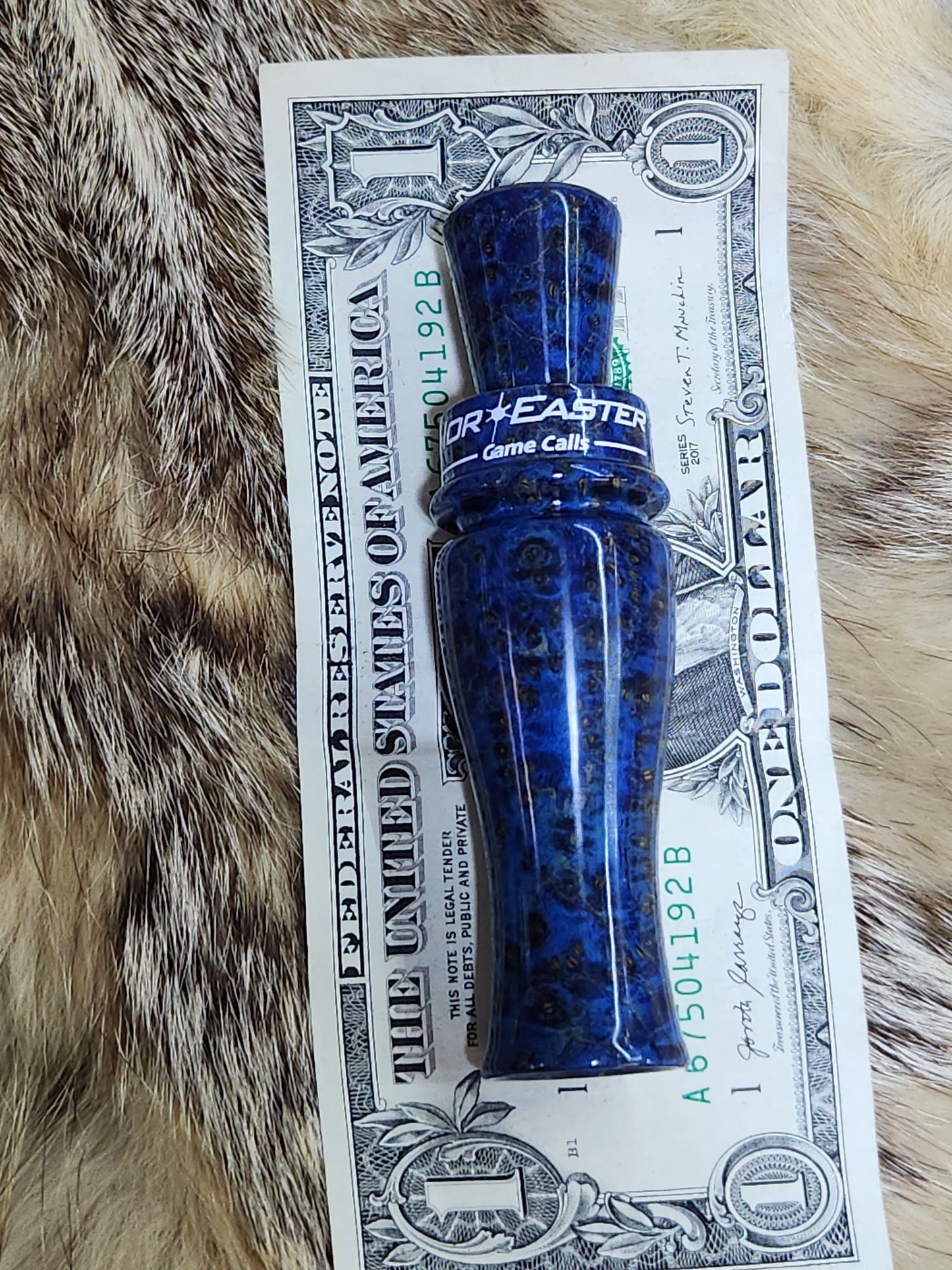 Stabilized and Dyed black ash burl wood duck & teal call