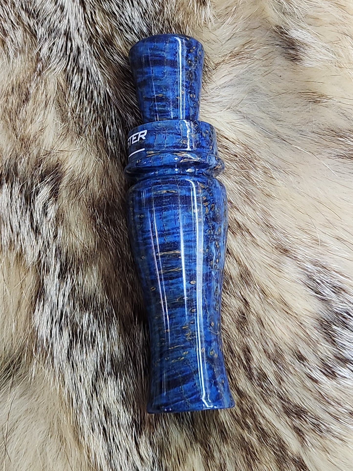 Stabilized and Dyed black ash burl wood duck & teal call