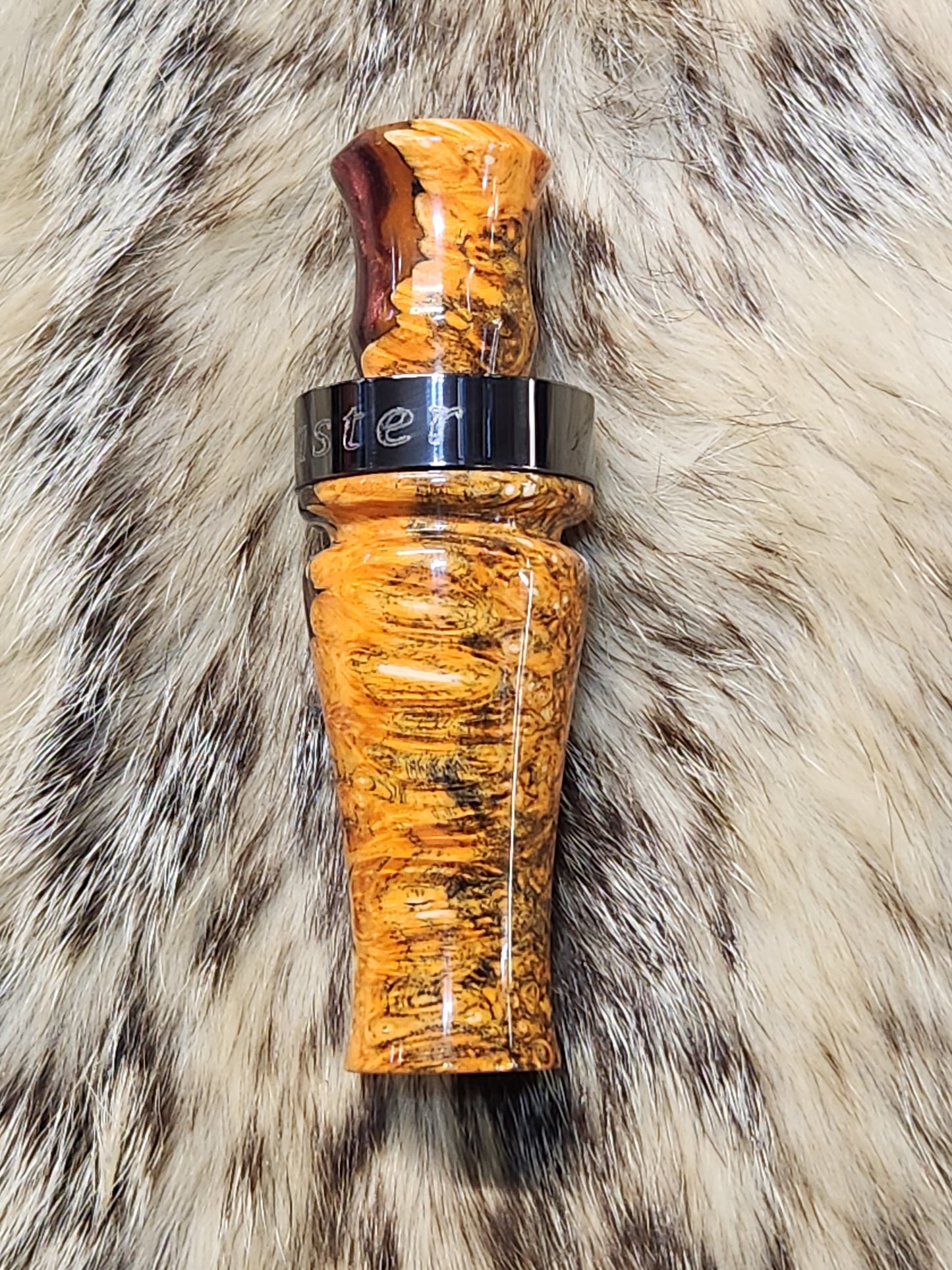 Boxelder burl wood in resin wood duck and teal call