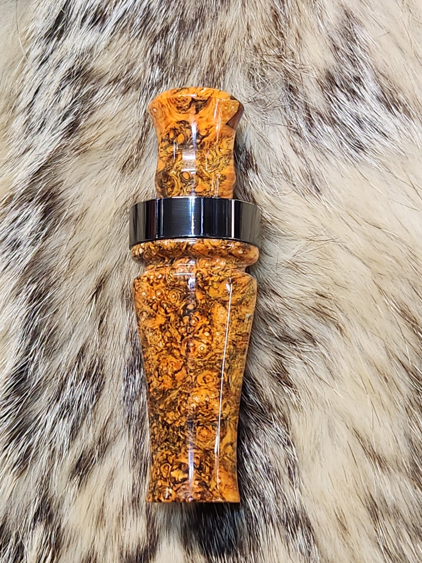 Boxelder burl wood in resin wood duck and teal call