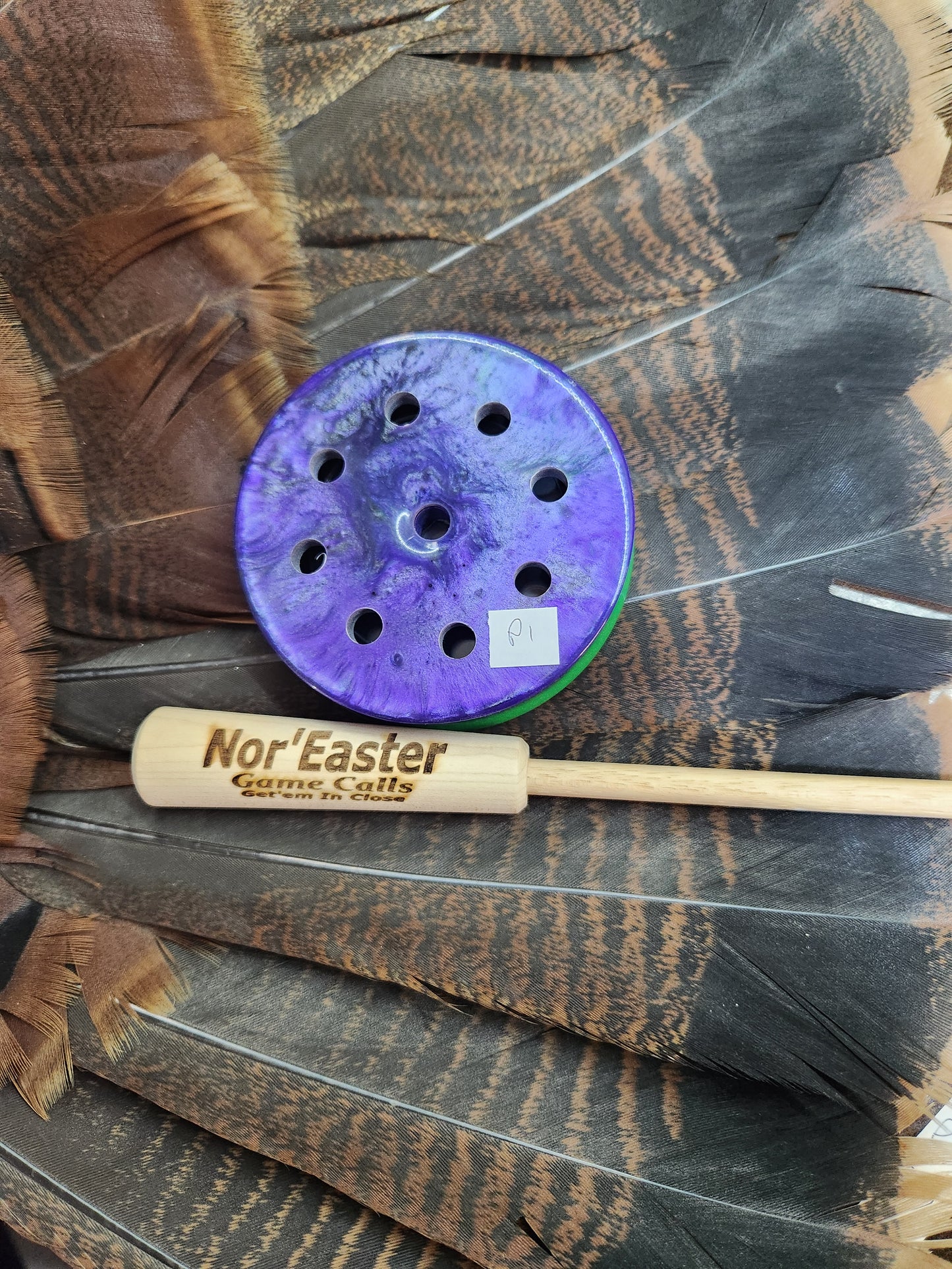 Windbreaker slate top turkey pot call green to purple (p1)