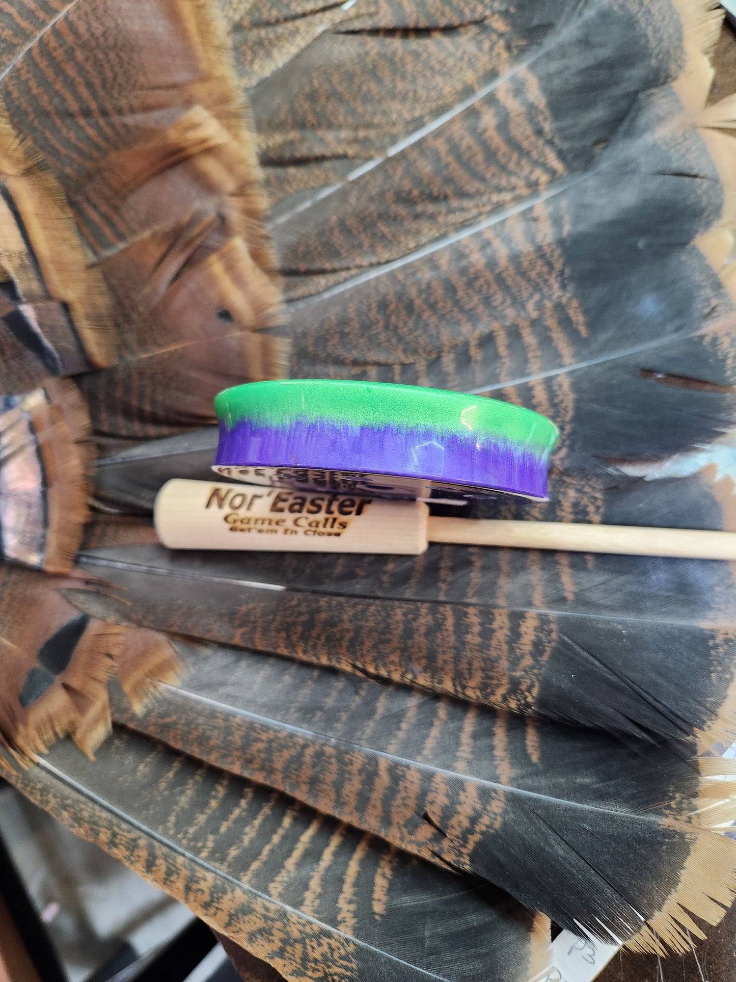 Windbreaker slate top turkey pot call green to purple (p1)