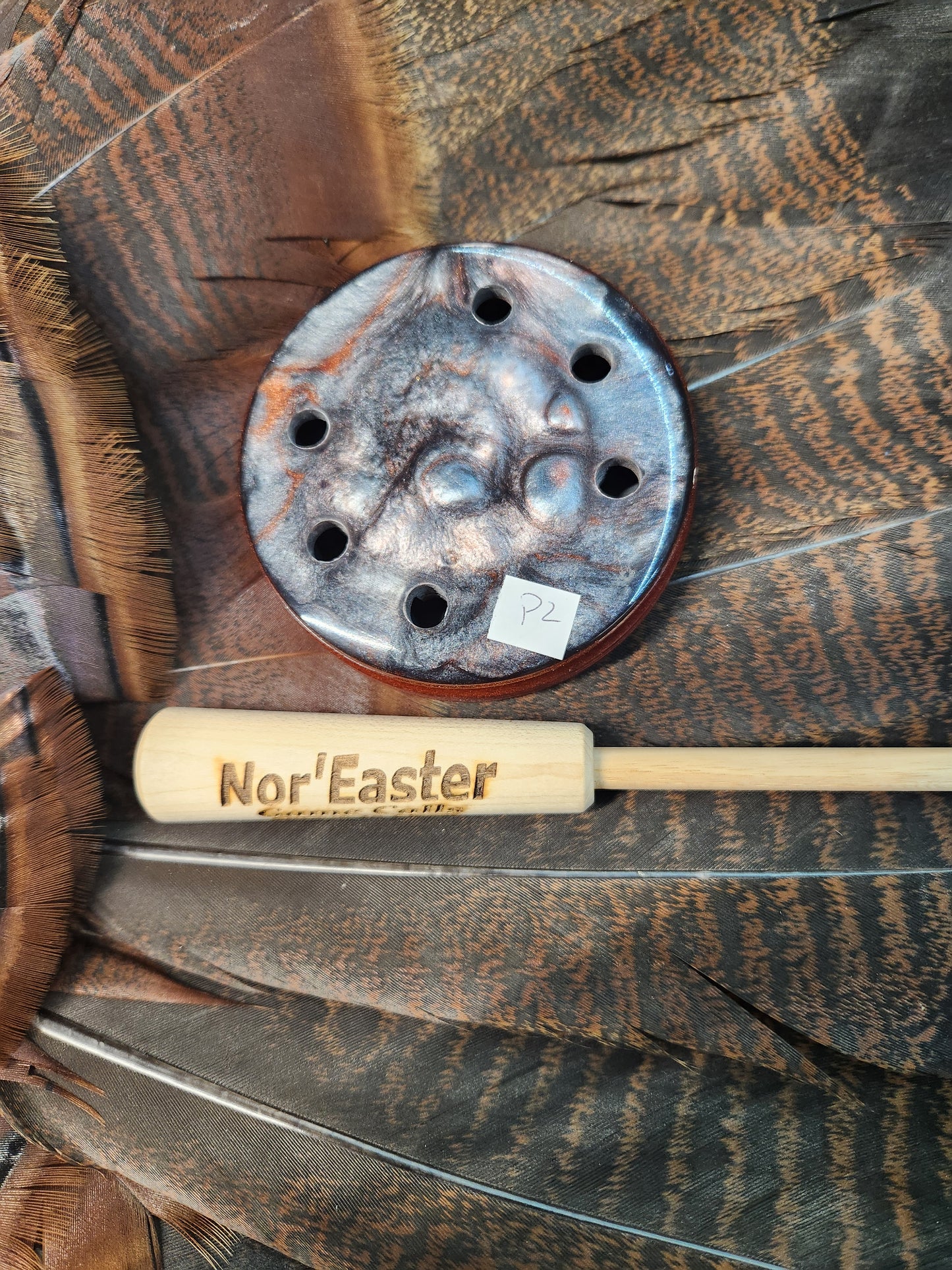 Screamer series slate top turkey pot call grey gold (p2)