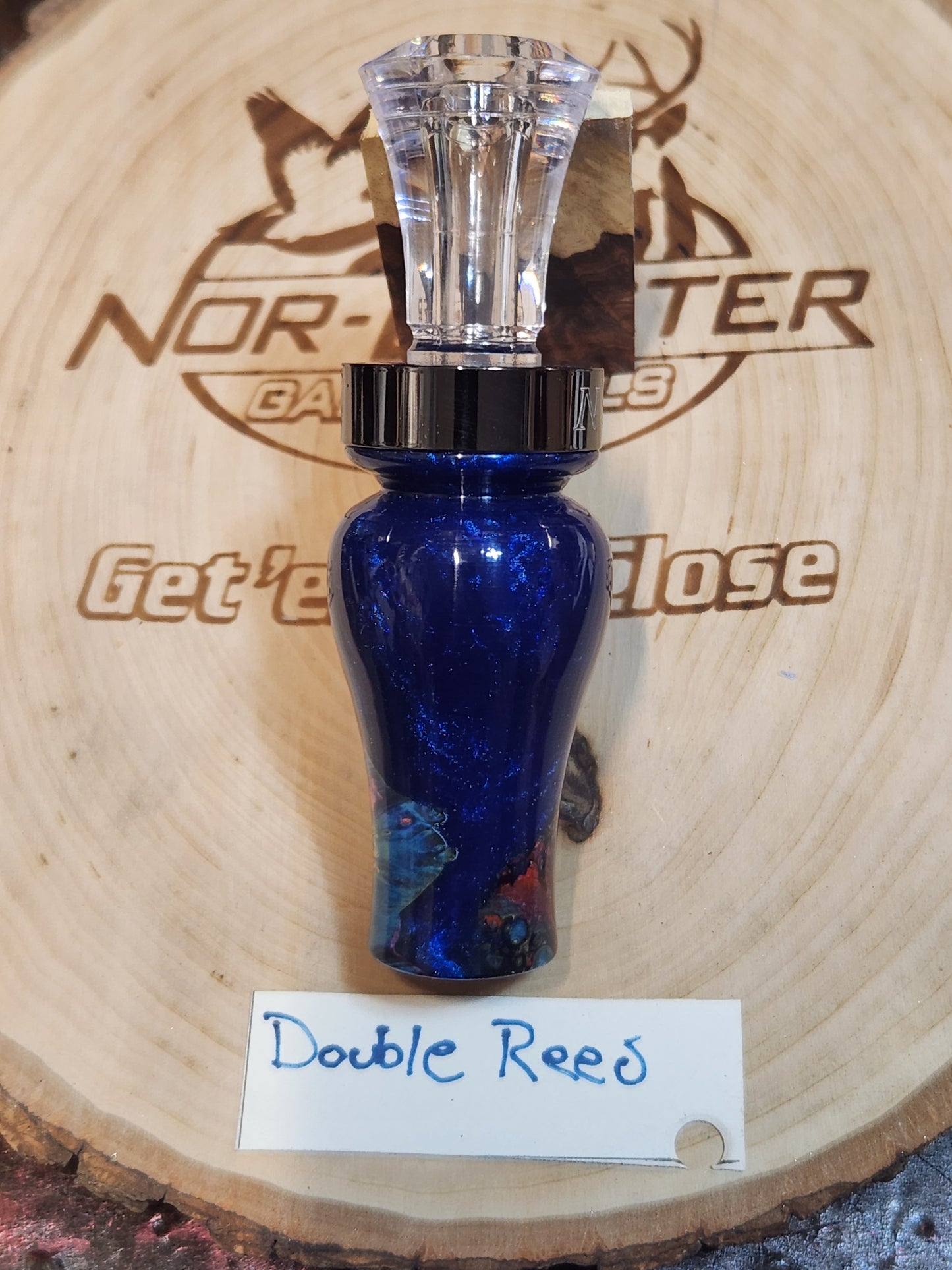 Boxelder burl wood double Reed Duck Call