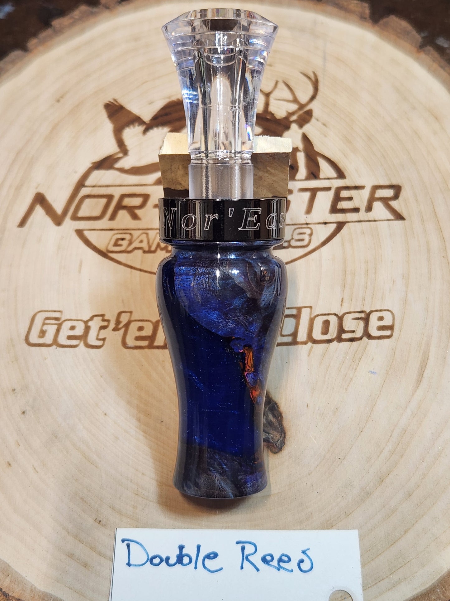 Amboyna burl wood double Reed Duck Call