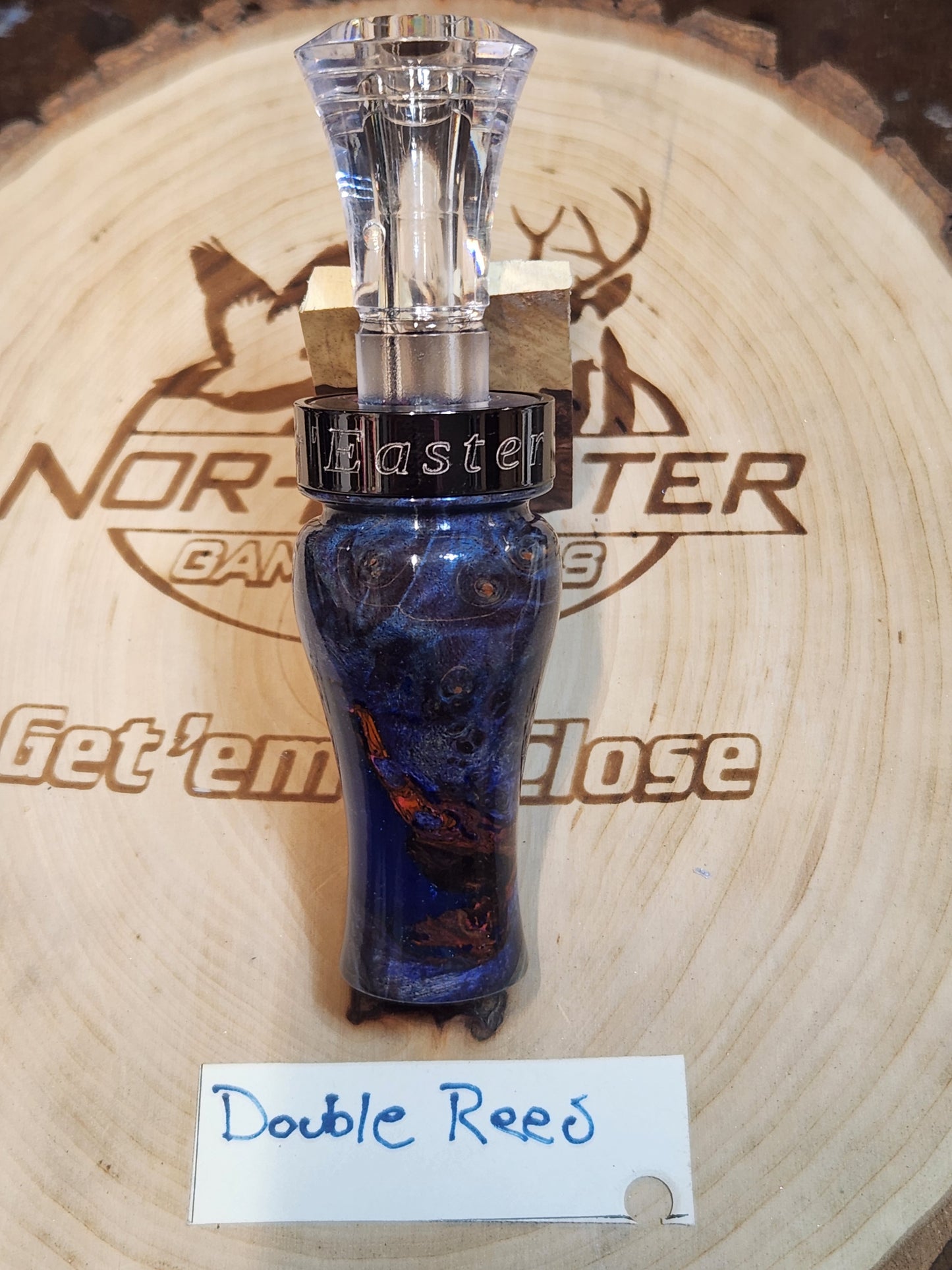 Amboyna burl wood double Reed Duck Call