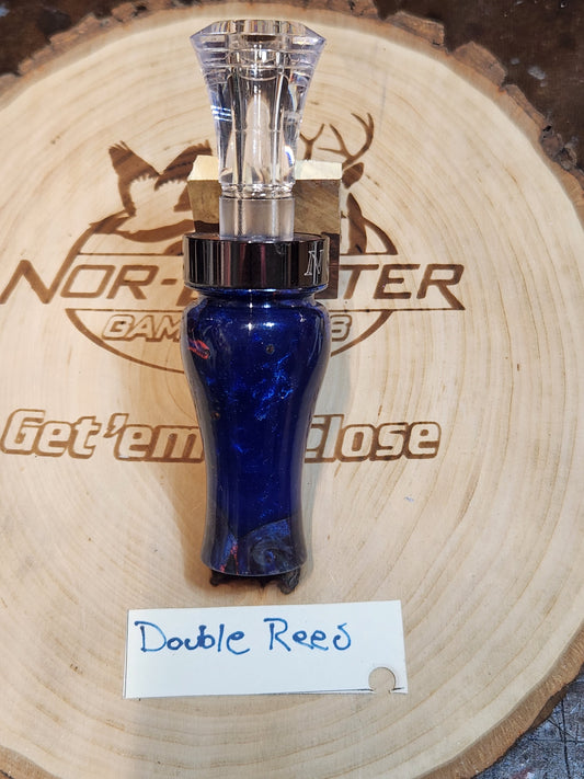 Amboyna burl wood double Reed Duck Call