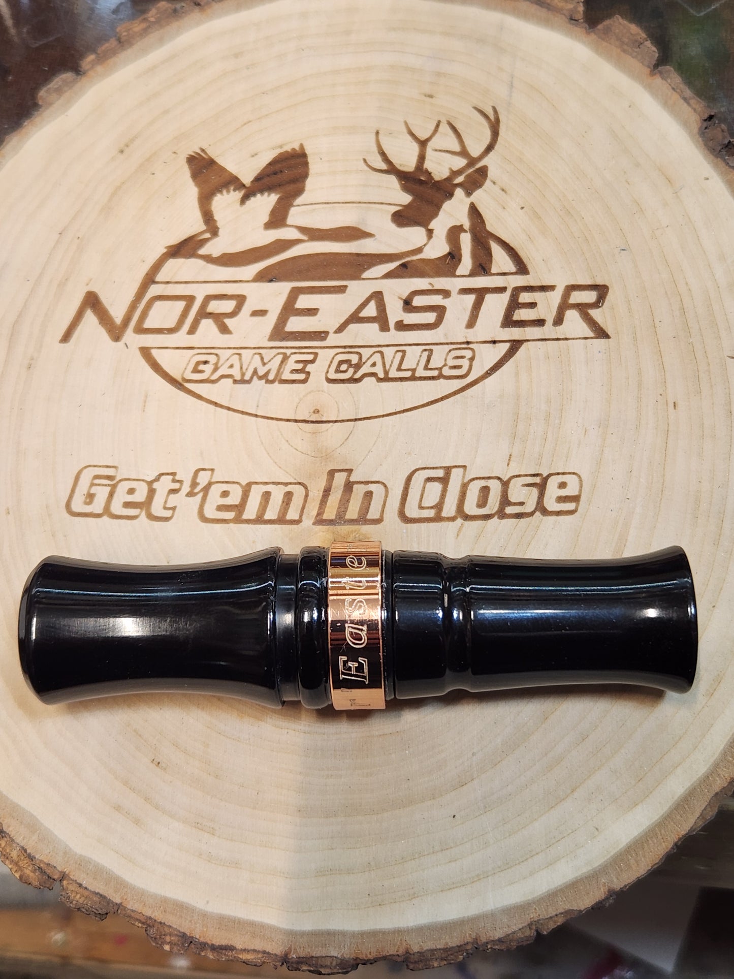 In the Dark solid Black short reed goose call