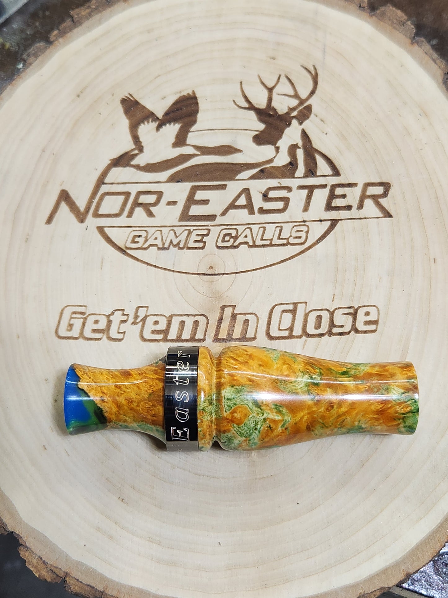 Boxelder burl wood and resin Wood duck call