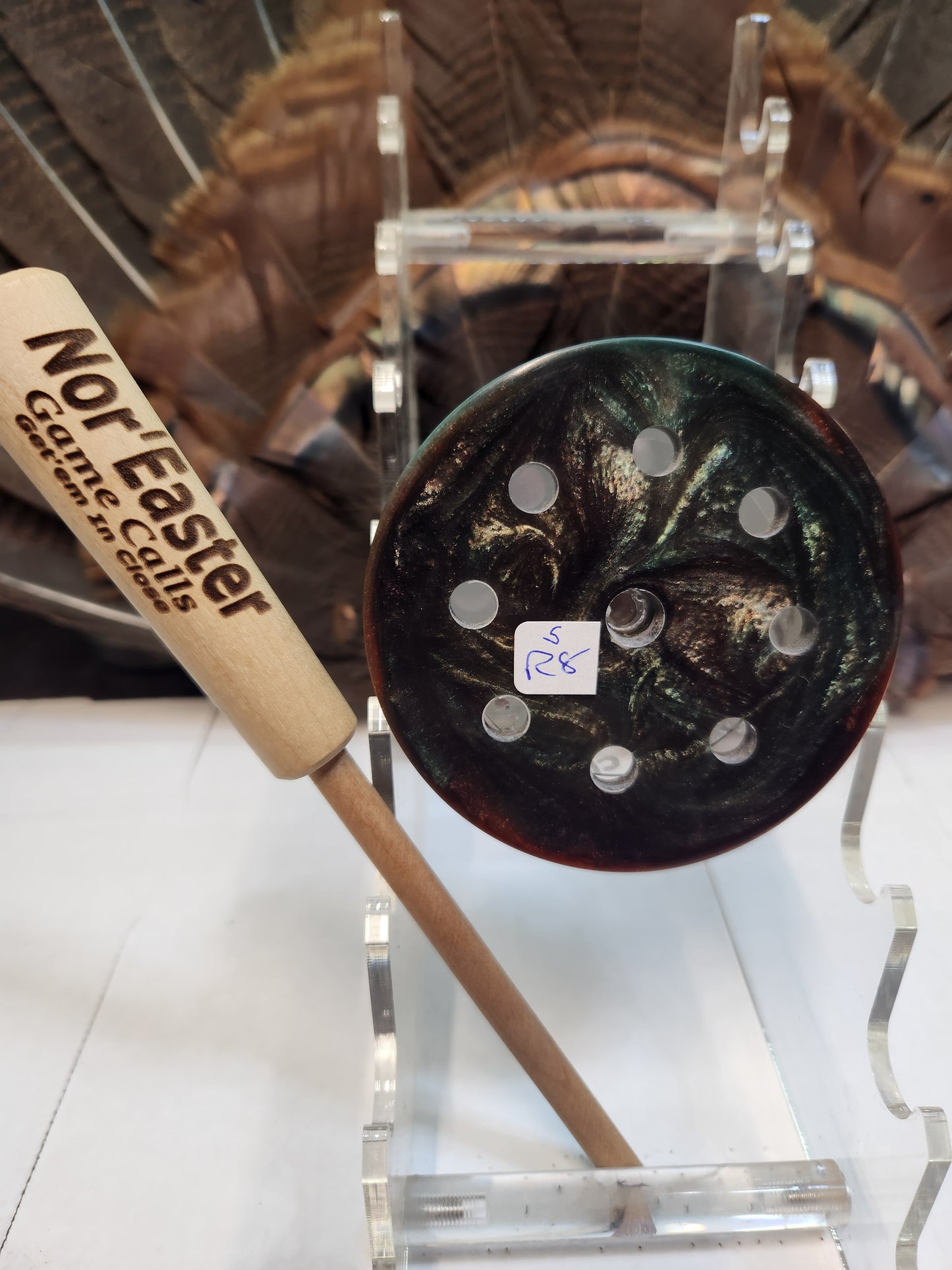 Windbreaker slam set series half blasted glass surface turkey pot call with mouth calls SR8