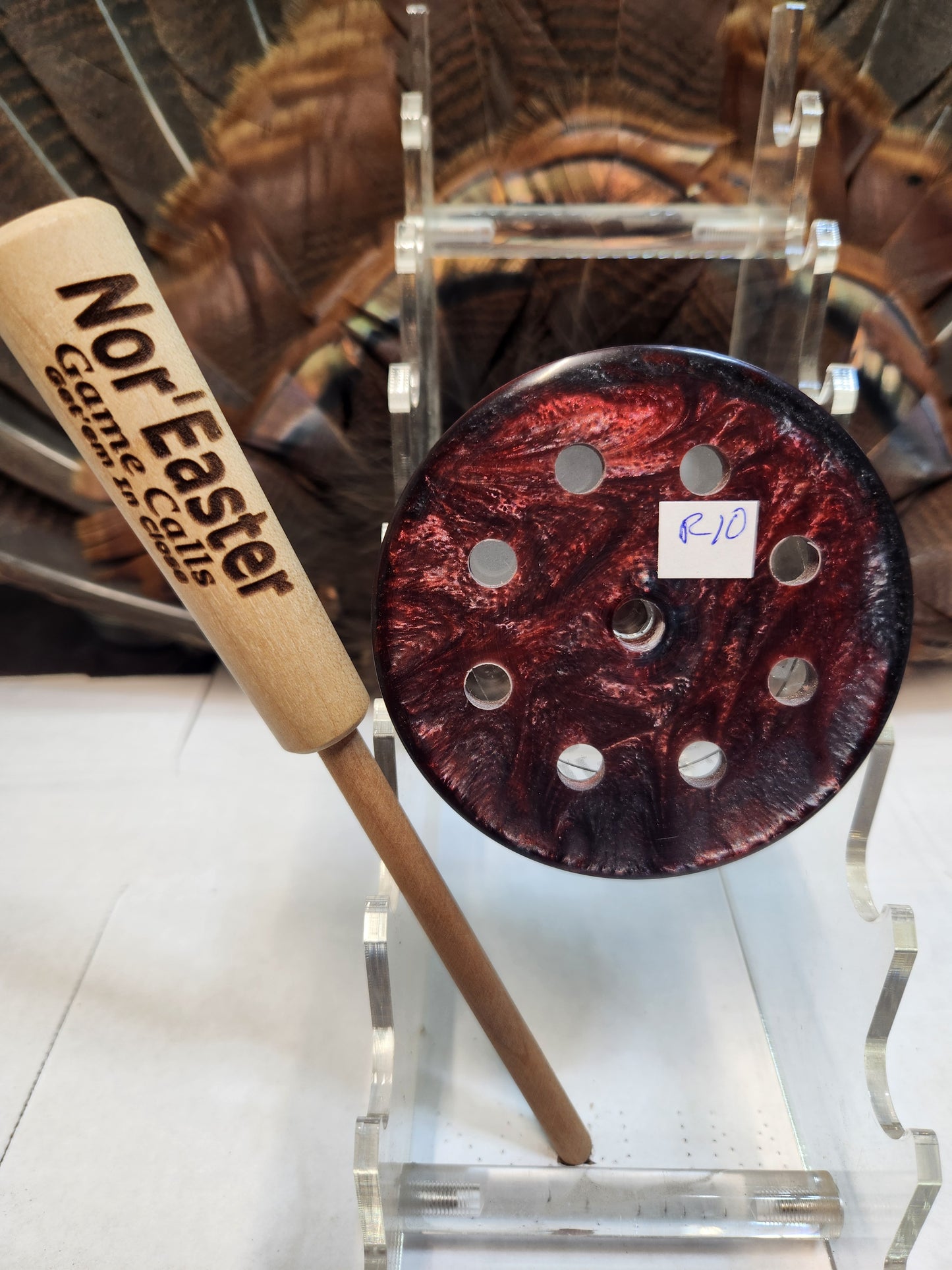 Windbreaker series half blasted glass surface turkey pot call R10