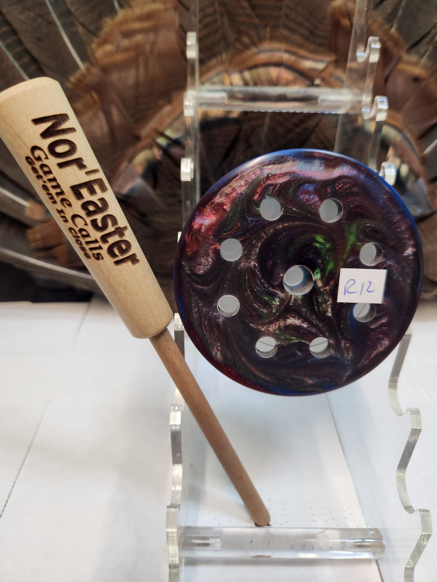 Windbreaker series blasted glass turkey pot call R12