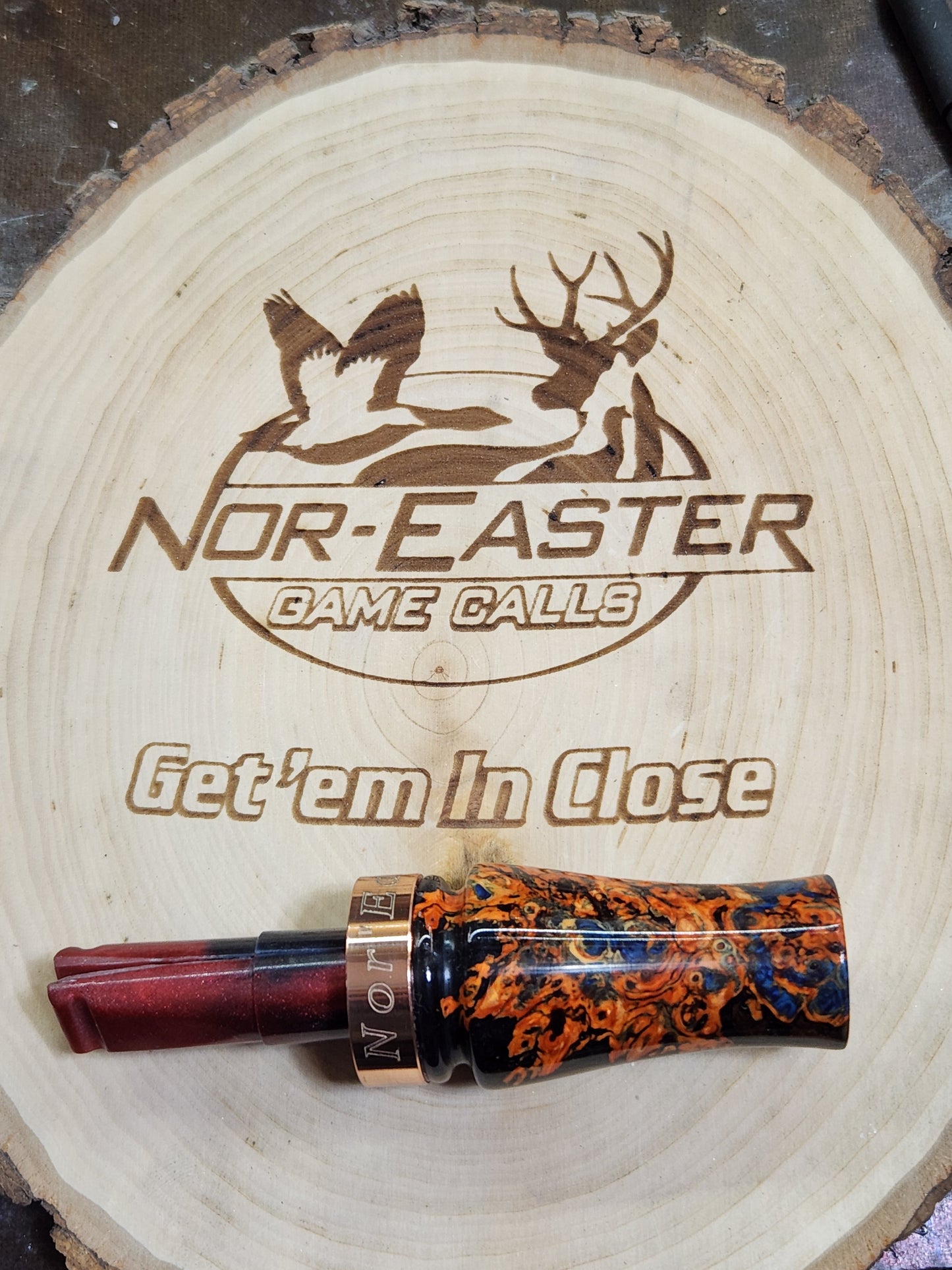 Crow call English chestnut Burl Locator call