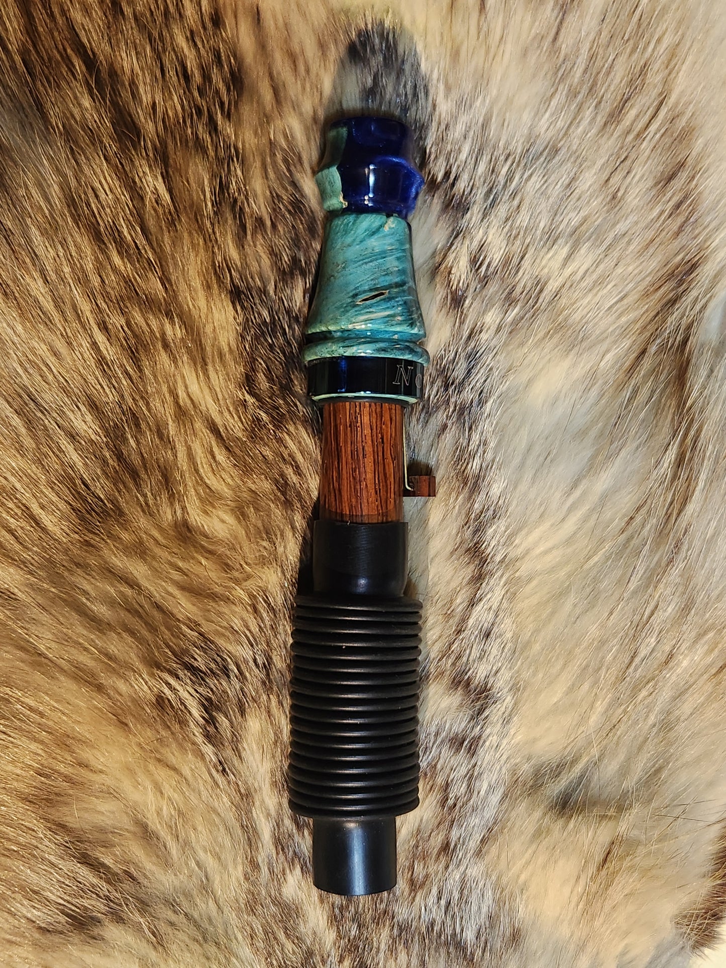 Boxelder burl in resin adjustable deer grunt call