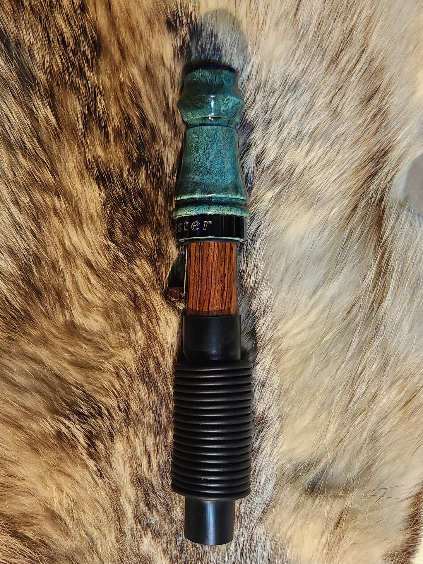 Boxelder burl in resin adjustable deer grunt call