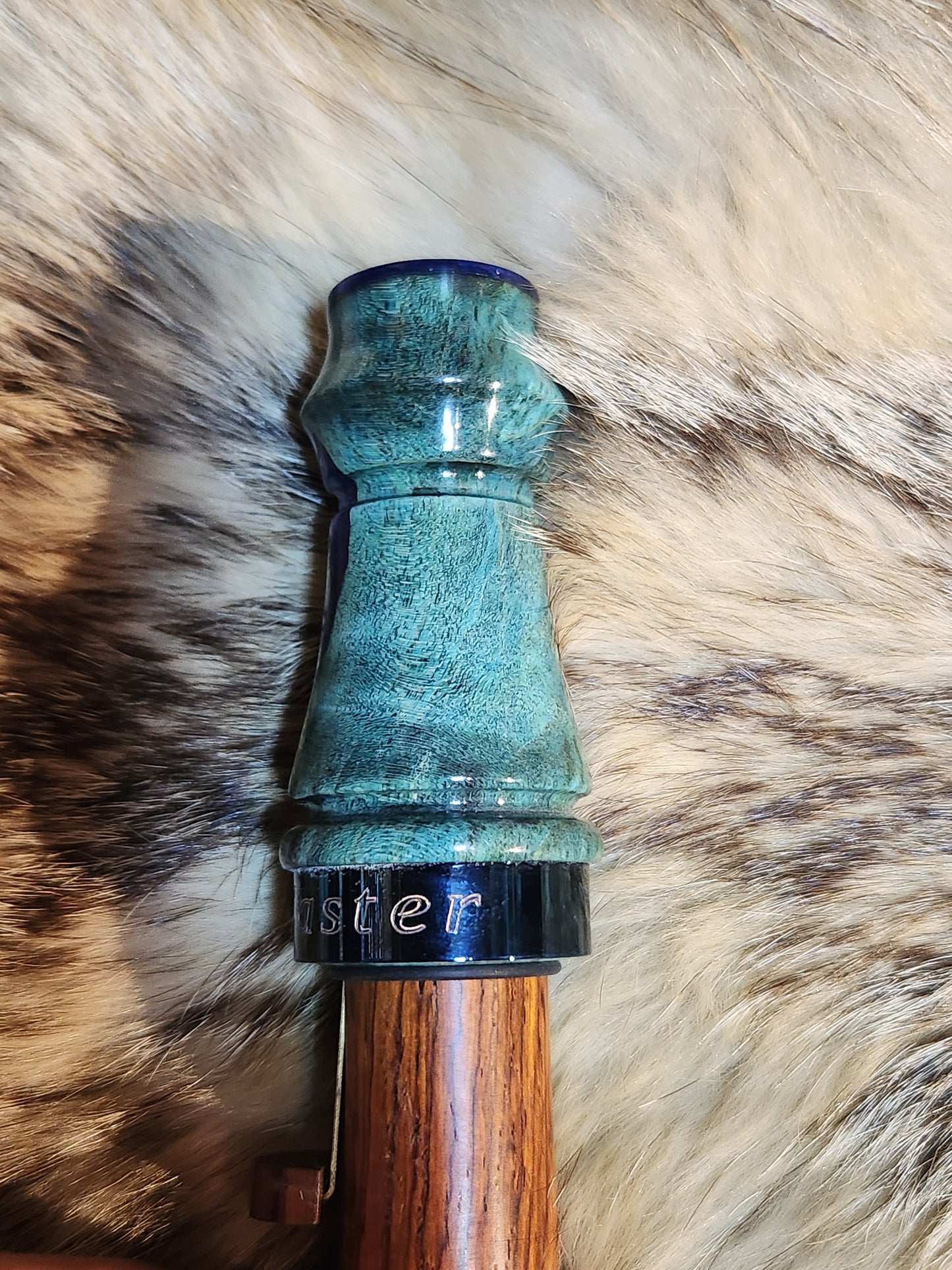 Boxelder burl in resin adjustable deer grunt call