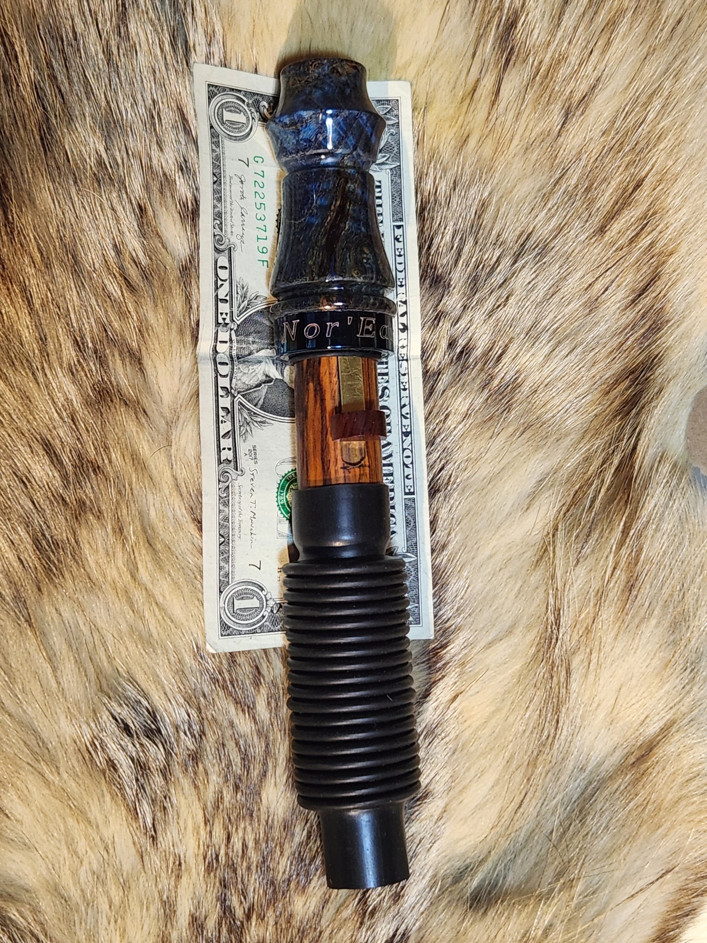 Black ash burl wood adjustable deer grunt call