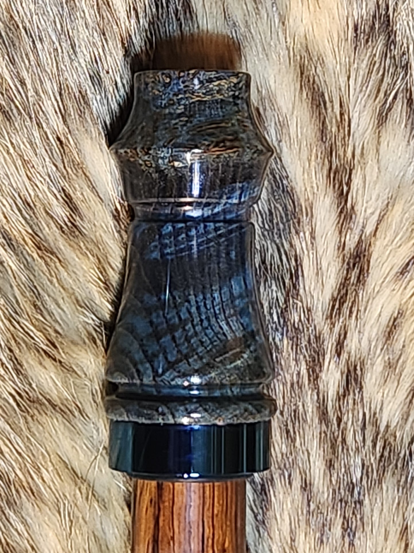Black ash burl wood adjustable deer grunt call
