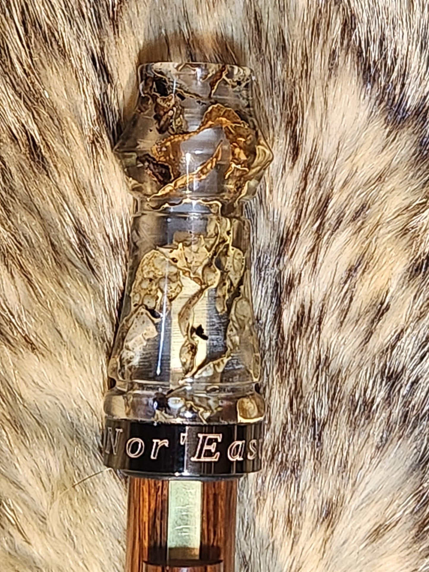 Maple tree moss in resin adjustable deer grunt call