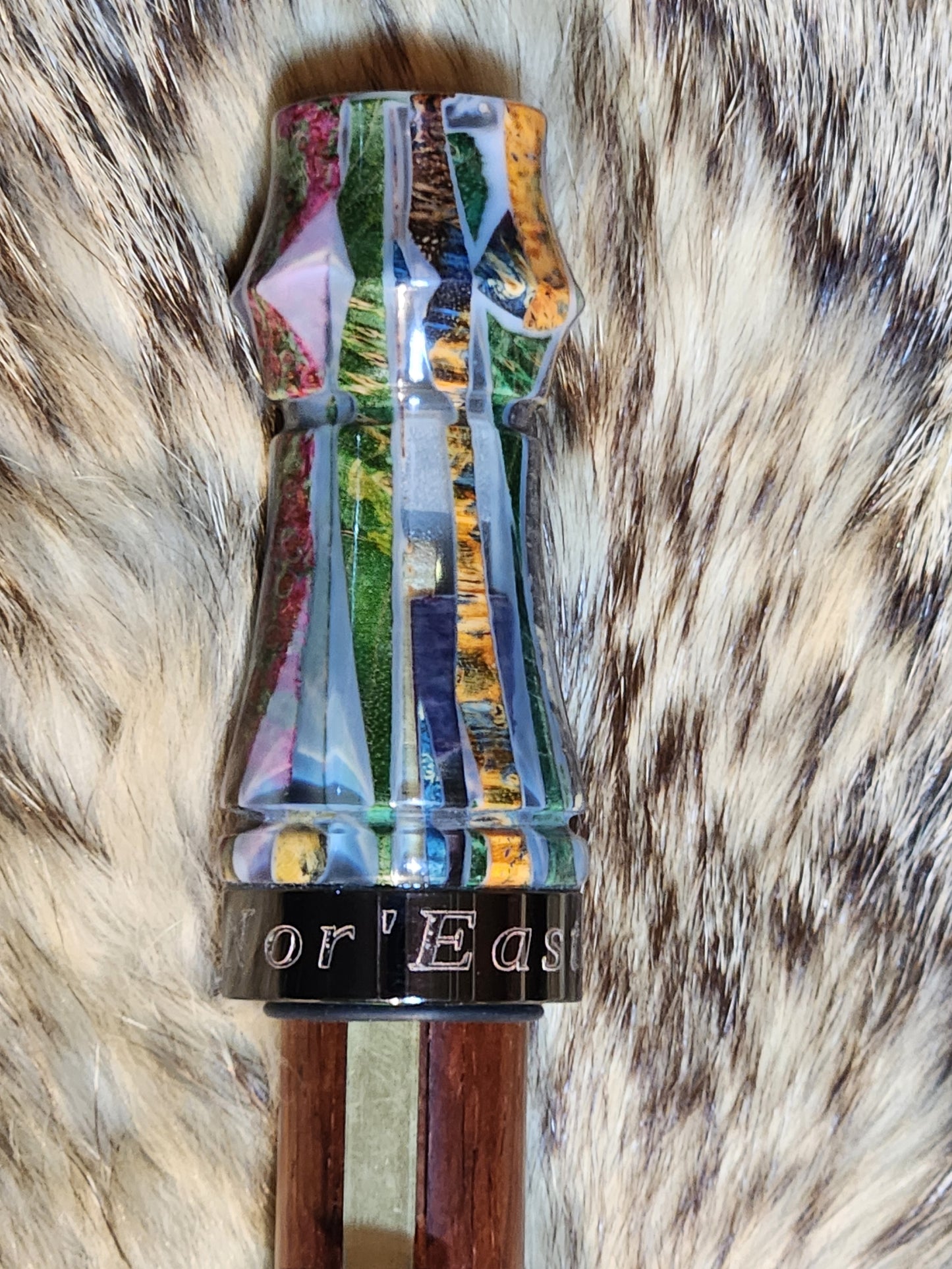 Pieces and parts in resin adjustable deer grunt call