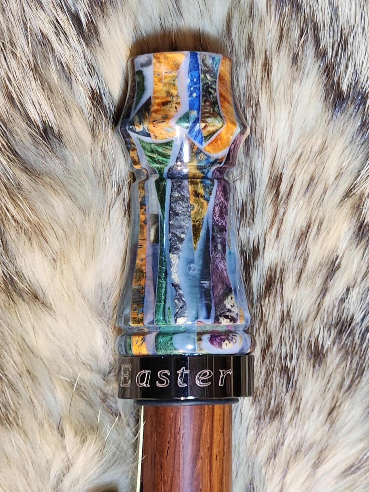 Pieces and parts in resin adjustable deer grunt call