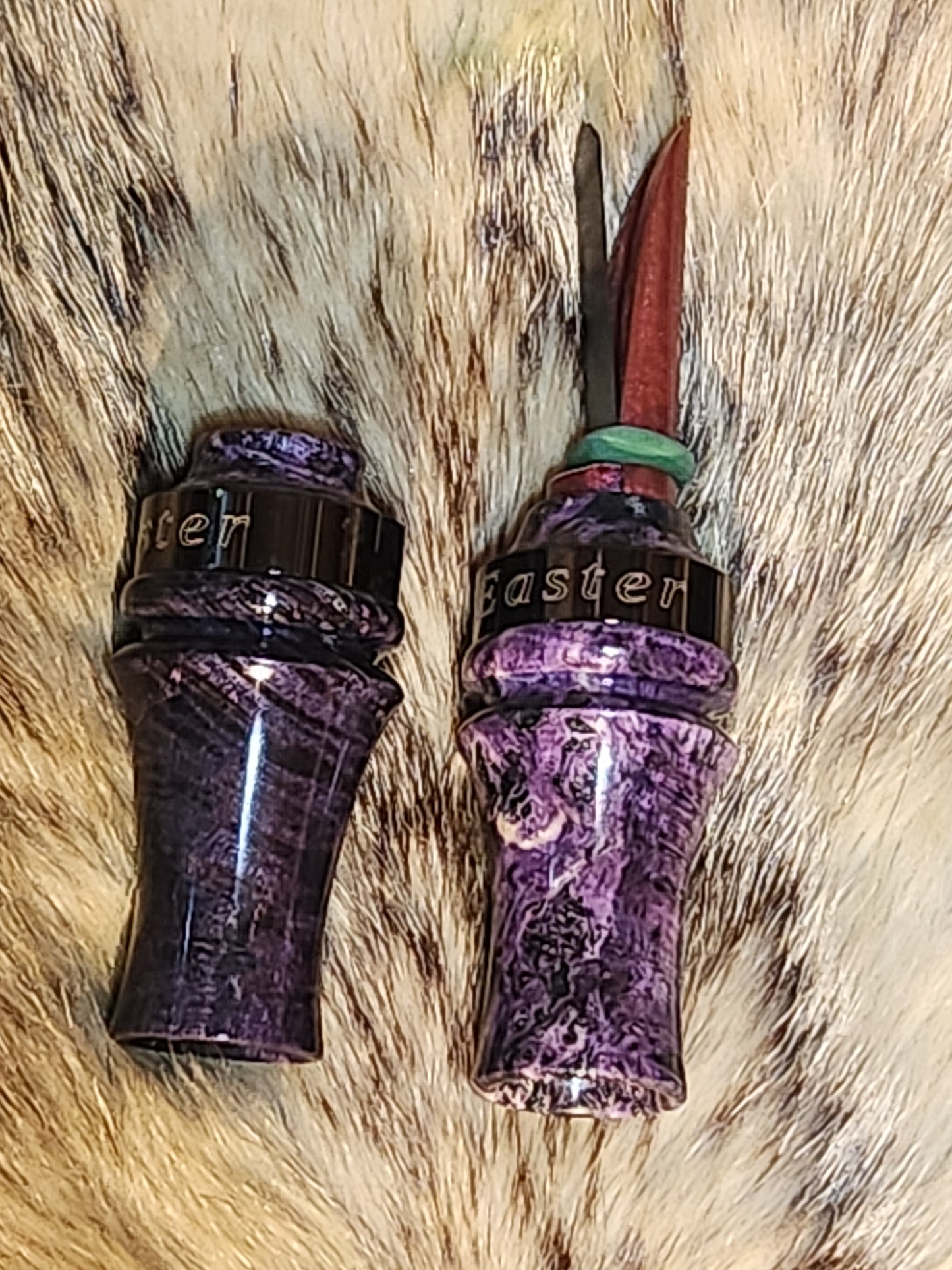 Boxelder burl wood Coyote open reed howler with rabbit call coaxer