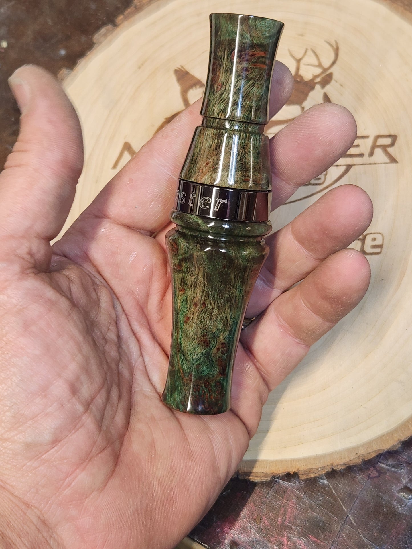 Redwood lace burl short reed goose call
