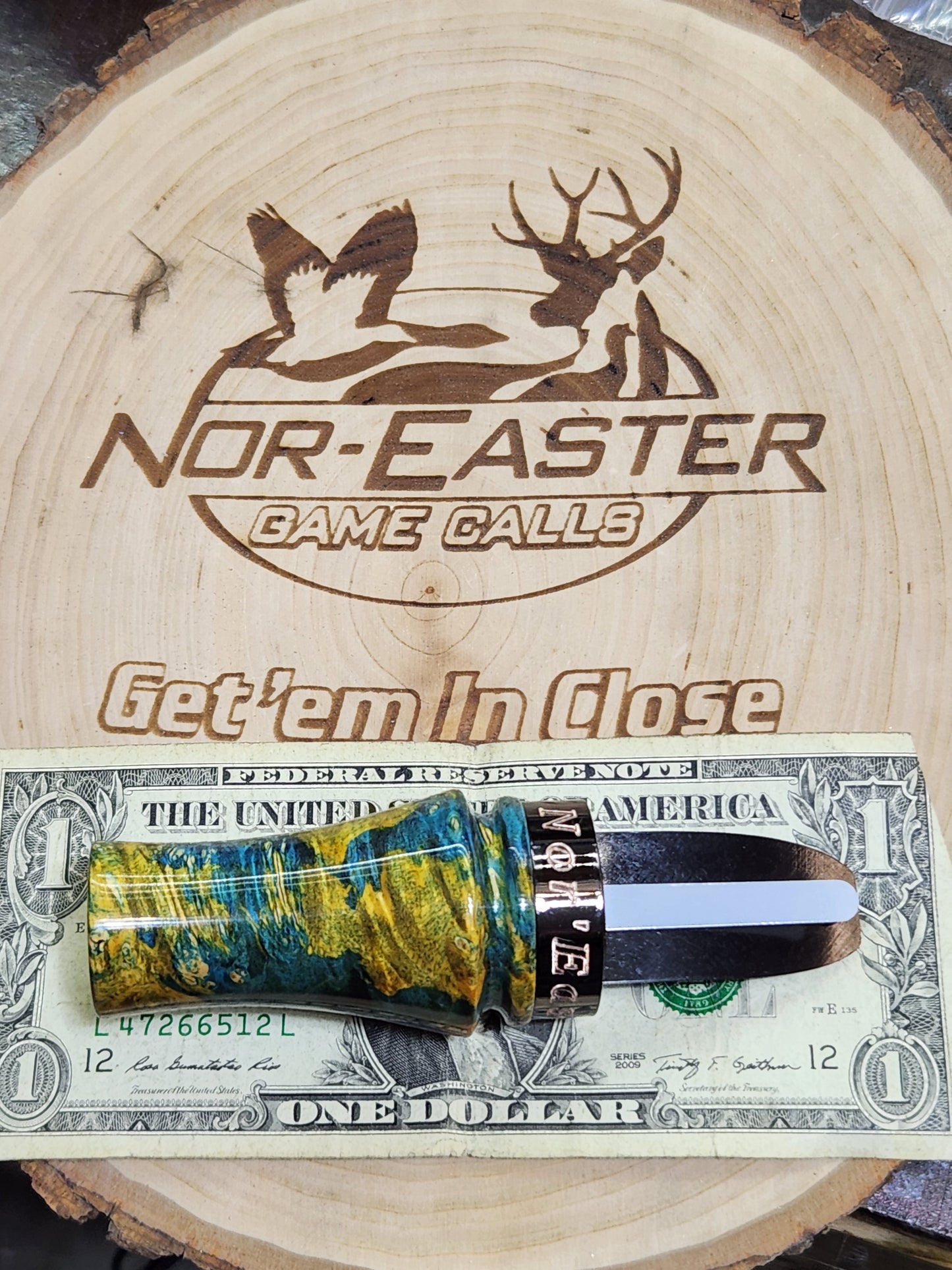 Sika deer calls stabilized and Dyed boxelder Burl Wood