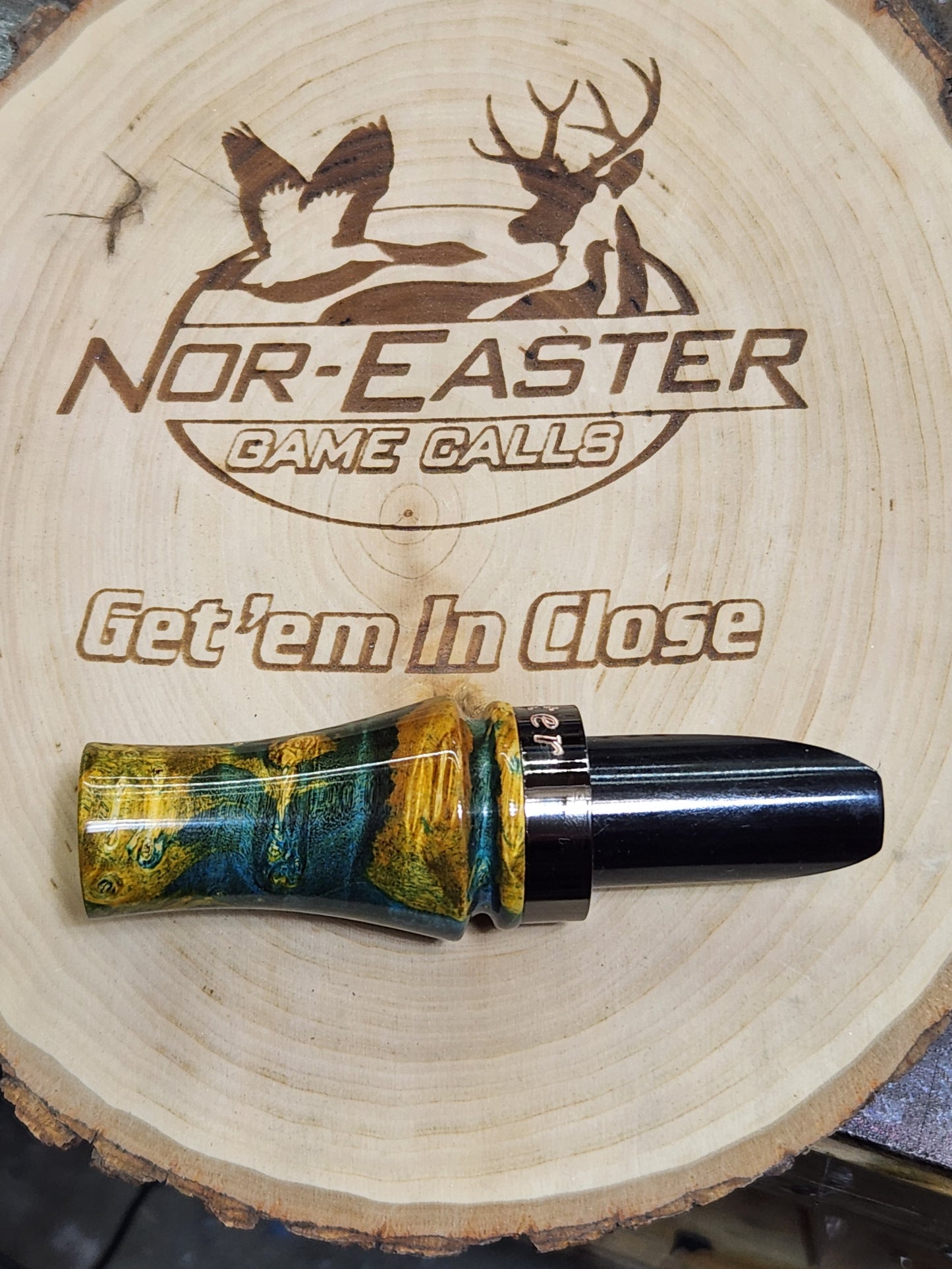 Sika deer calls stabilized and Dyed boxelder Burl Wood