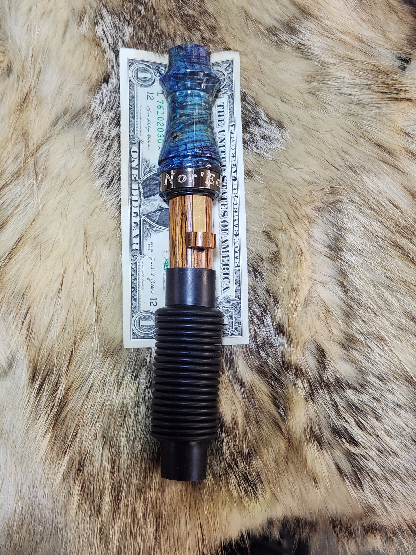 Black ash burl wood adjustable deer grunt call