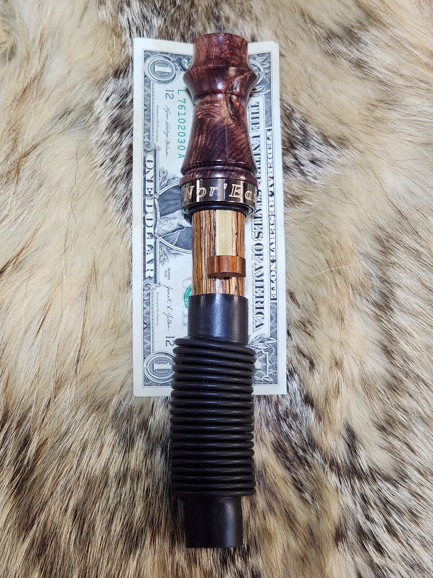 Honduran rose wood burl adjustable deer grunt call